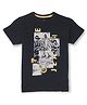 Pepe Jeans Cotton Knit Half Sleeves T-Shirt Brand Name Print - Black