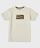 Pepe Jeans Cotton Knit Half Sleeves T-Shirt Brand Name Print - Ivory