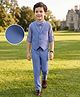 Mark & Mia Woven Full Sleeves Checks 3 Piece Party Suit With Bow - Multicolor