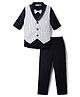 Mark & Mia Cotton Mixes Woven Full Sleeves Striped 3 Piece Party Suit With Bow Applique - Multicolor