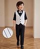Mark & Mia Cotton Mixes Woven Full Sleeves Striped 3 Piece Party Suit With Bow Applique - Multicolor