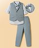 Mark & Mia Woven Full Sleeves 3 Piece Party Suit with Bow & Striped - Multicolor