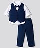 Mark & Mia Woven Full Sleeves Printed 3 Piece Party Suit with Bow - Multicolor