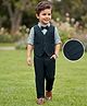 Mark & Mia Woven Full Sleeves Checks 3 Piece Party Suit with Bow - Multicolor
