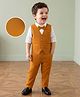 Mark & Mia Cotton Mixes Woven Full Sleeves Polka Dots Printed 3 Piece Waist Coat Party Suit With Bow - Multicolor