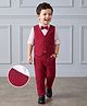 Mark & Mia Woven Full Sleeves Printed 3 Piece Party Suit with Bow - Multicolor