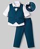 Mark & Mia Woven Full Sleeves Solid 3 Piece Party Suit with Bow - Multicolor