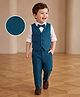 Mark & Mia Woven Full Sleeves Solid 3 Piece Party Suit with Bow - Multicolor