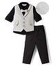Mark & Mia Woven Full Sleeves Checkered 3 Piece Party Suit with Bow - Multicolor