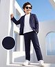 Mark & Mia Woven Full Sleeves Solid Blazer & Trouser with Inner Tee - Multicolor