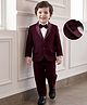 Mark & Mia Woven Full Sleeves Solid 3 Piece Party Suit with Bow - Multicolor
