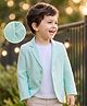 Mark & Mia Cotton Woven Full Sleeves Solid Party Wear Blazer With T-Shirt - Light Green & White