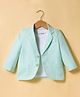 Mark & Mia Cotton Woven Full Sleeves Solid Party Wear Blazer With T-Shirt - Light Green & White