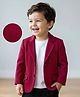 Mark & Mia Woven Full Sleeves Solid Color Blazer with Inner Tee - Maroon