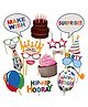 Party Propz Birthday Photobooth Props Multicolour - 17 Pieces