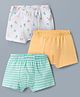 Babyhug 100% Cotton Knit Striped & Cherry Printed Trunks Pack of 3 - Multicolor