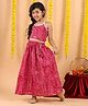 Kinder Kids Cotton Woven Sleeveless Bandhni Printed Coordinating Lehenga Choli Set - Pink
