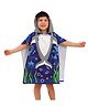 Butterthief Micro Fiber Woven Shark Designed Hooded Poncho - Navy Blue