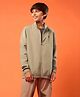 Technosport Knit Full Sleeves Solid Light Winter Jacket - Khaki