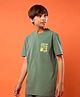 Technosport Knit Half Sleeves Make Your Move Text Printed Quick Dry Tee - Green