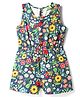 Tiara Cotton Spandex Knit Sleevless Floral Printed Jumpsuit - Multi Colour