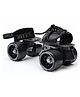 Jaspo Big Boss Adjustable Quad Roller Skates for Kids and Adults (6 Yrs & Above), Indoor Outdoor Wheels,Metal Body (21-27 cm Foot Length)| for Beginner & Advanced Skaters, Color-Black & Grey