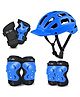 Jaspo Tyro Complete Protective Gear Set for Kids | Helmet with Knee Pads, Elbow Pads & Wrist Guards for Skating, Cycling & Skateboarding (Blue) (6-14 Years)