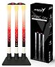 Jaspo LED Game-On 30 inches Wicket Set | illuminating Plastic Stumps and bails with LED Lights | Includes 3 Stumps, 2 LED Bails 1 Rubber Base, for Tournament, Gully Cricket, Box Cricket, Night Matches