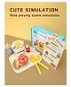 YAMAMA My Little Hamburger Set Toys For Kids, Educational Pretend Play Kitchen Food Toy Set, Safe Wood Burger Fries Simulation Kids, Wooden Burger Fries Set for Kids - Multicolor