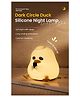 YAMAMA Darkwing Duckling Shapes Soft Light, Sleeping Bedside Silicone Pat Table Lamp, Children Dark Circle Duck Silicone Night Light, USB Rechargeable LED Night Light - Multicolor