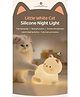 YAMAMA Baby Cute Little White Cat Shapes Soft Light, Sleeping Bedside Silicone Pat Table Lamp, 7 Colors Night Light, Children Cat Silicone Night Light, USB Rechargeable LED Night Light - Multicolor