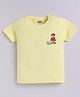 Kidcity Cotton Knit Half Sleeves Boy & Cool Kid Text Printed Tee - Yellow