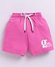 Kidcity Cotton Sinker Knit Gorgeous Text Printed Shorts - Pink
