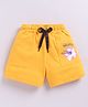 Kidcity Cotton Sinker Knit Floral & Hawai Text Printed Shorts - Yellow