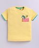 Kidcity Cotton Knit Half Sleeves Beach Party Text Printed Tee - Off White