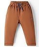 Mini Taurus Looper Knit Full Length Lounge Pant with Hippo Patch - Rust Orange