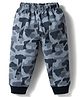 Mini Taurus Looper Knit Full Length Printed Lounge Pant - Navy Blue
