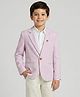 Rikidoos Cotton Woven Full Sleeves Solid Color Blazer - Purple