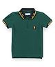 U.S. Polo Assn. Kids Cotton Knit Half Sleeves Solid Polo Tee - Green