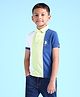 U.S. Polo Assn. Kids Cotton Knit Half Sleeves Colour Blocked Polo Tee - Light Yellow