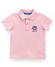 U.S. Polo Assn. Kids Cotton Knit Half Sleeves Brand Name Embroidered Polo Tee - Pink