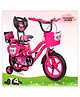 Hi-Fast 14 inch Kids Cycle for Boys & Girls 2 to 5 Years with Back Seat, Pink