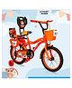 Hi-Fast 16 inch Kids Cycle for Boys & Girls 4 to 7 Years with Back Seat, Orange