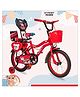 Hi-Fast 16 inch Kids Cycle for Boys & Girls 4 to 7 Years with Back Seat, Red