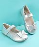Pine Kids Velcro Closure Ballerina With Bow Applique - Silver