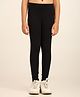 Robinbosky Cotton Elastane Knit  Solid Leggings - Black