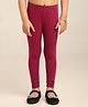 Robinbosky Cotton Elastane Knit Solid Leggings - Magenta