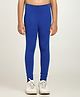 Robinbosky Cotton Elastane Knit  Solid Leggings - Royal Blue