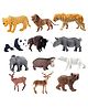 Crackles 12 PCS Medium Size Wild Animal Toys for Kids | Realistic Jungle & Safari Animal Figures | Wildlife Toy Set for Pretend Play, Learning & Education | Durable Zoo Animals for Kids