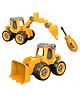 Crackles 2-in-1 Take It Apart DIY Construction Truck Set for Kids | Assemble Toys with Screwdriver | STEM Building Construction Vehicle Toy for Boys 25 Years (Pack of 2 Vehicles, Random Colors)